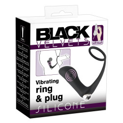 Black Velvets Cockring Plug Ring Ass 9 x 3.4cm